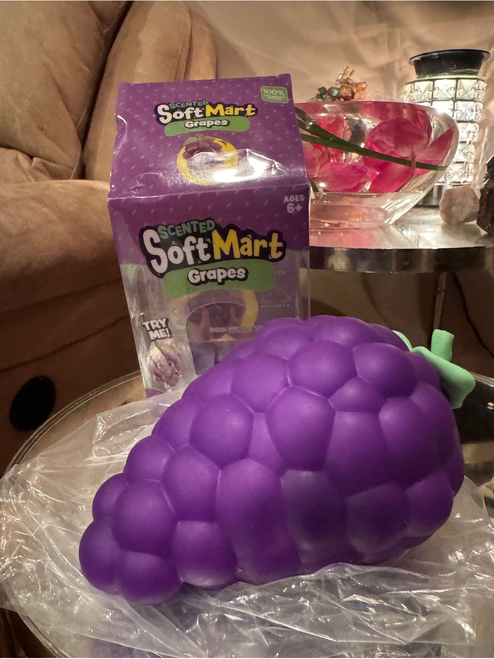 Soft Mart Scented Grapes Squeeze Toy - Purple
